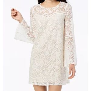 * N E W *  Ivory Lace Bell Sleeve Dress